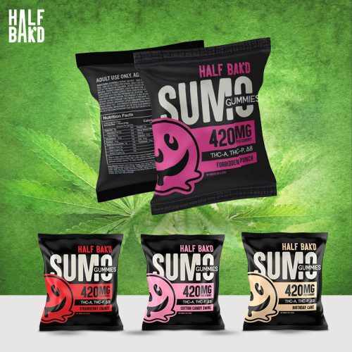Half Bak'd Sumo Delta Gummies 840mg/2ct/30pk